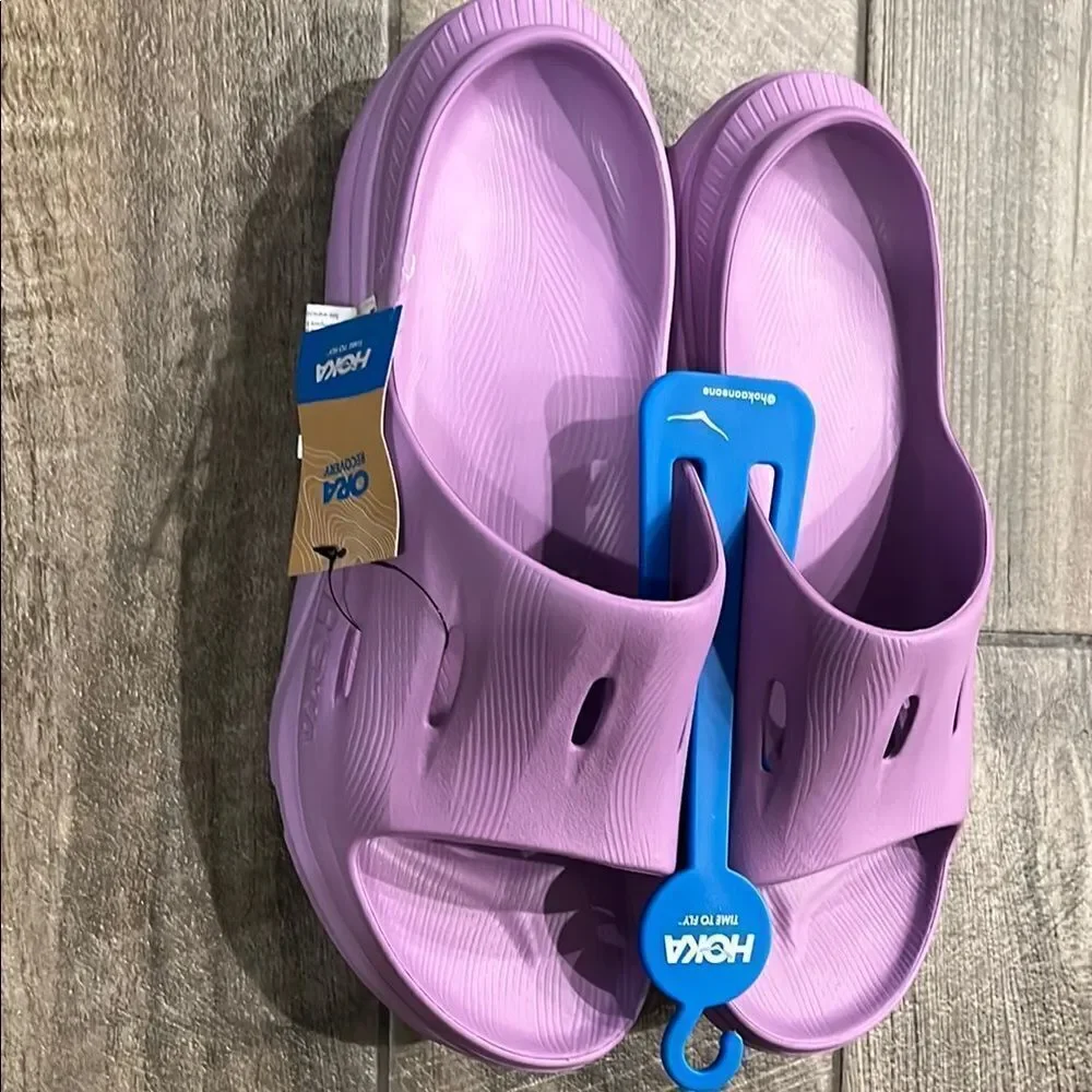 Hoka Purple slipon Sandals with Ventilation